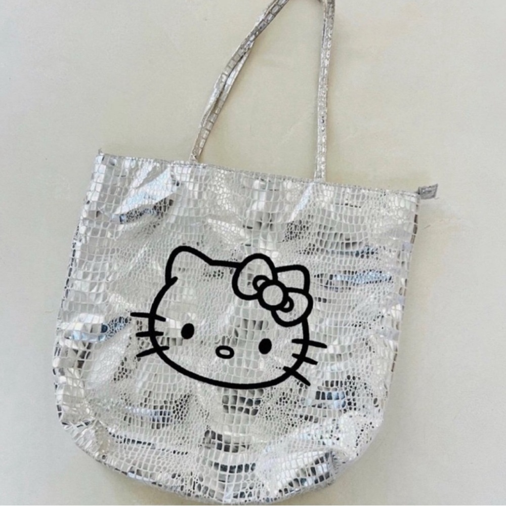 Sanrio Hello Kitty 2011 Silver Snake Print Tote Bag